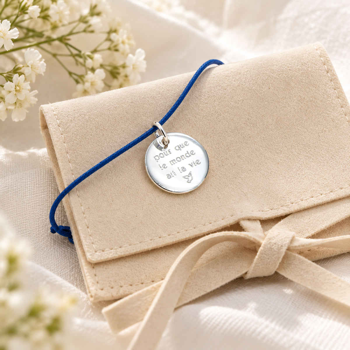 Bracelet « Pour que le monde ait la vie » – Pape Léon XIV – Argent 925 ou Plaqué Or 18K