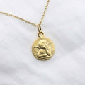collier ange raphael plaqué or bijou baptême enfant personnalisé