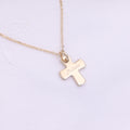 Collier Croix Argent 925 ou Plaqué Or 18K – Gravure prénom Communion