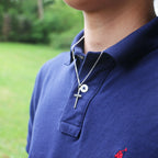 Collier Croix en Argent 925 – Chaîne 45 cm – Bijou Garçon