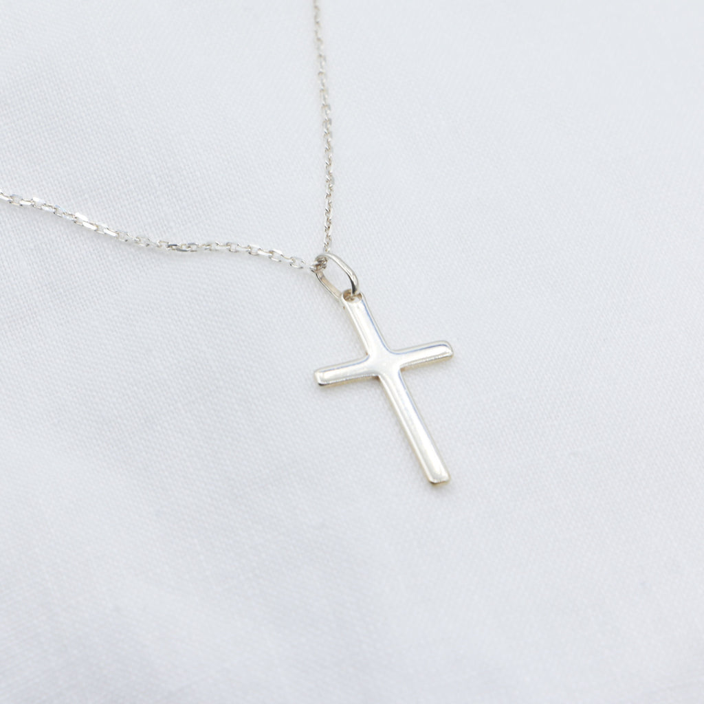 collier croix argent