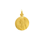Collier Médaille Vierge Marie en Prière Plaqué Or 18K – Gravure Baptême