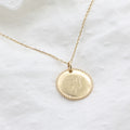 Collier médaille colombe perlée en plaqué or 18K