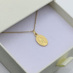 Collier Vierge Miraculeuse plaqué or 18 carats