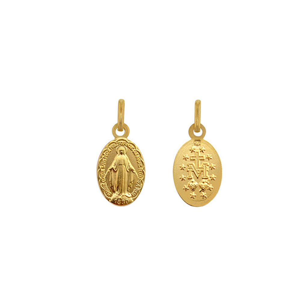 Médaille Vierge Miraculeuse details delicats plaqué or